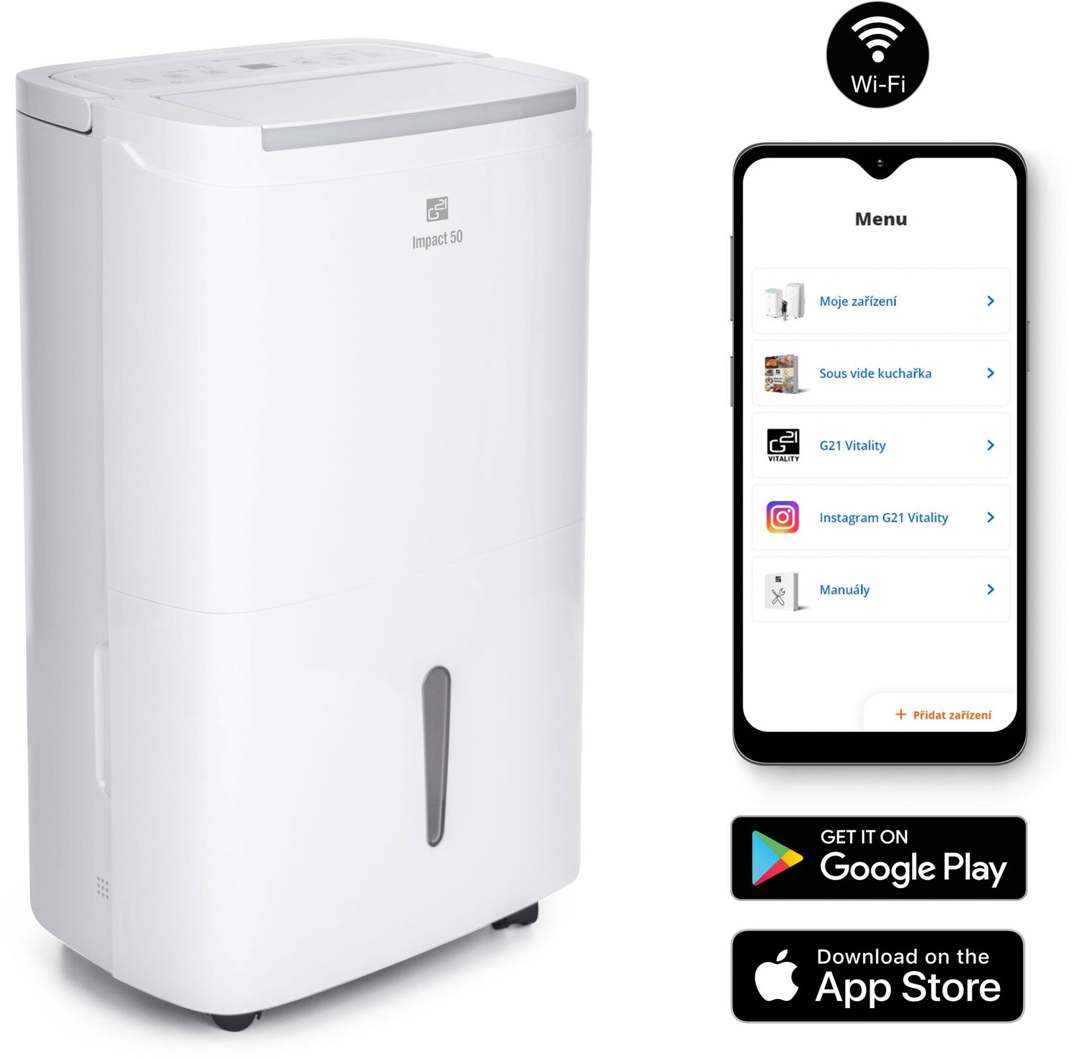 G21 Impact 50, kapacita 50l/24h, WiFi