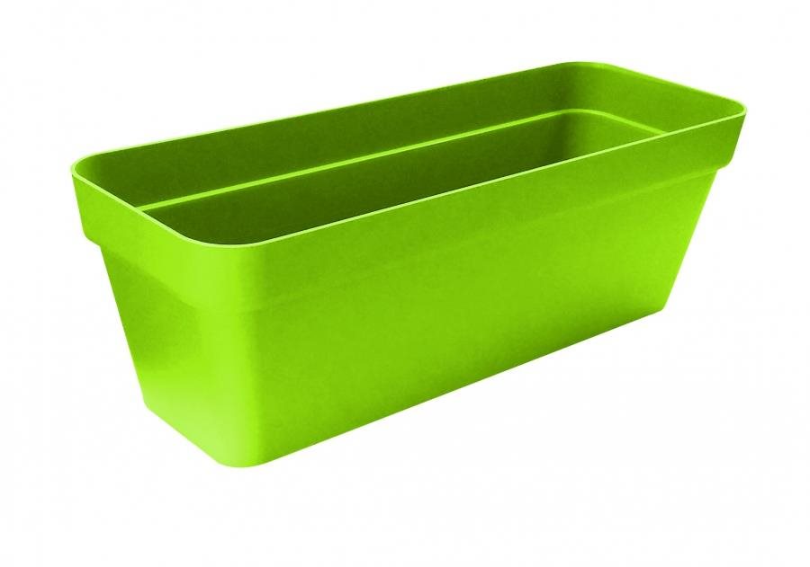 GARDINO truhlík MELROSE 50 cm, 10 l, zelený, so zásobníkom na vodu