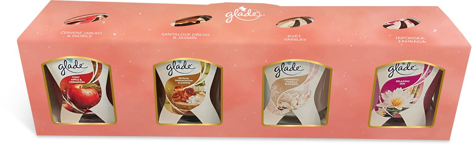 GLADE – Darčeková sada sviečok, 4× 70 g