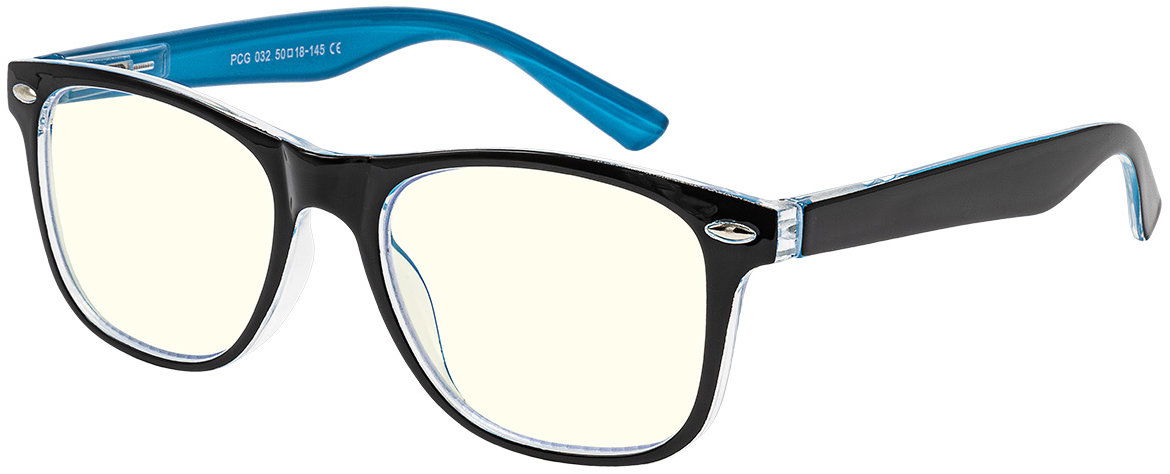 GLASSA Blue Light Blocking Glasses PCG 032, + 1,00 dio, čierno/modré