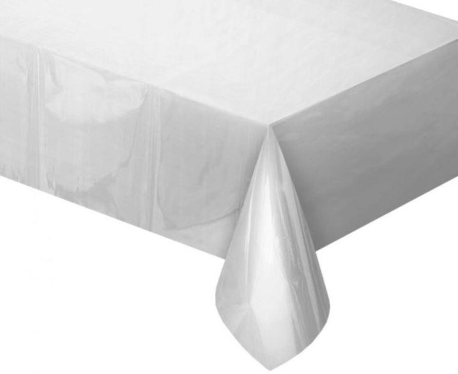 GoDan Obrus fóliový metalický strieborný – Silvester – 137 × 183 cm
