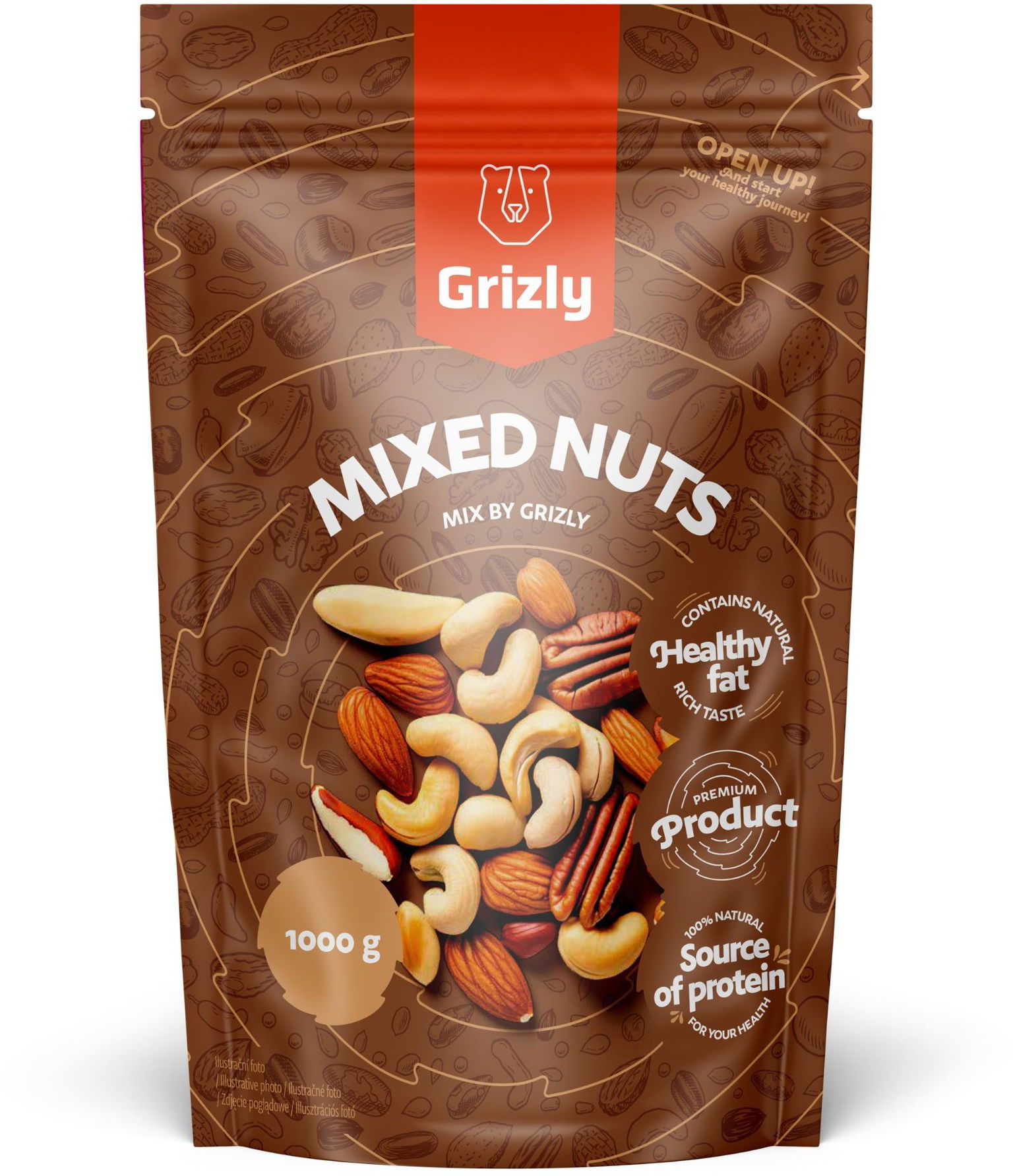 GRIZLY Zmes jadier orechov 1 000 g