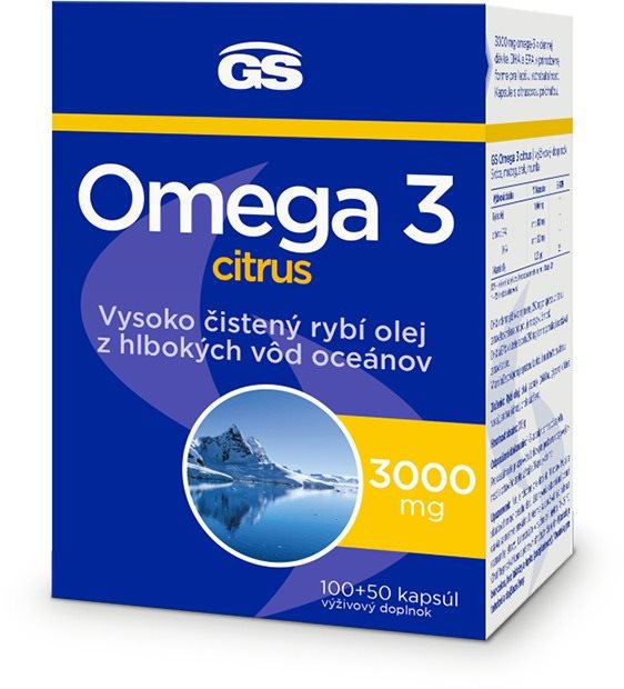 GS Omega 3 citrus, 100+50 kapsúl