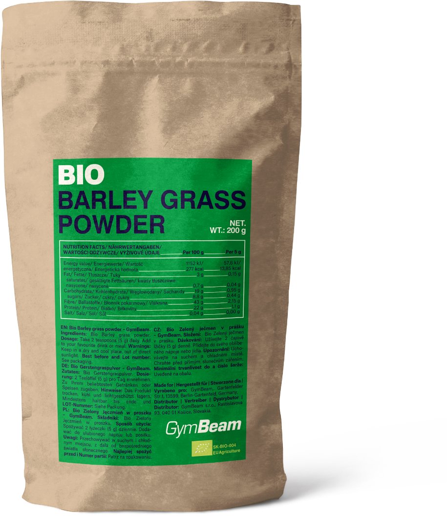 GymBeam BIO zelený jačmeň 200 g