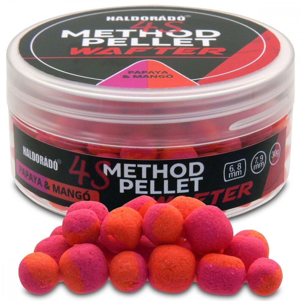 Haldorádó Pelety 4S Method Pellet Wafters 30 g 6 + 8 mm/7 + 9 mm Papaya-Mango