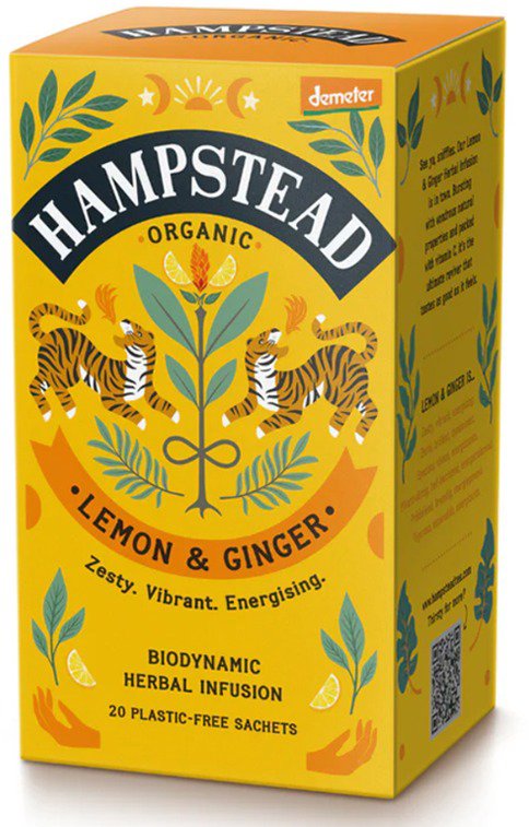 Hampstead Tea BIO citrónový čaj so zázvorom 20 ks