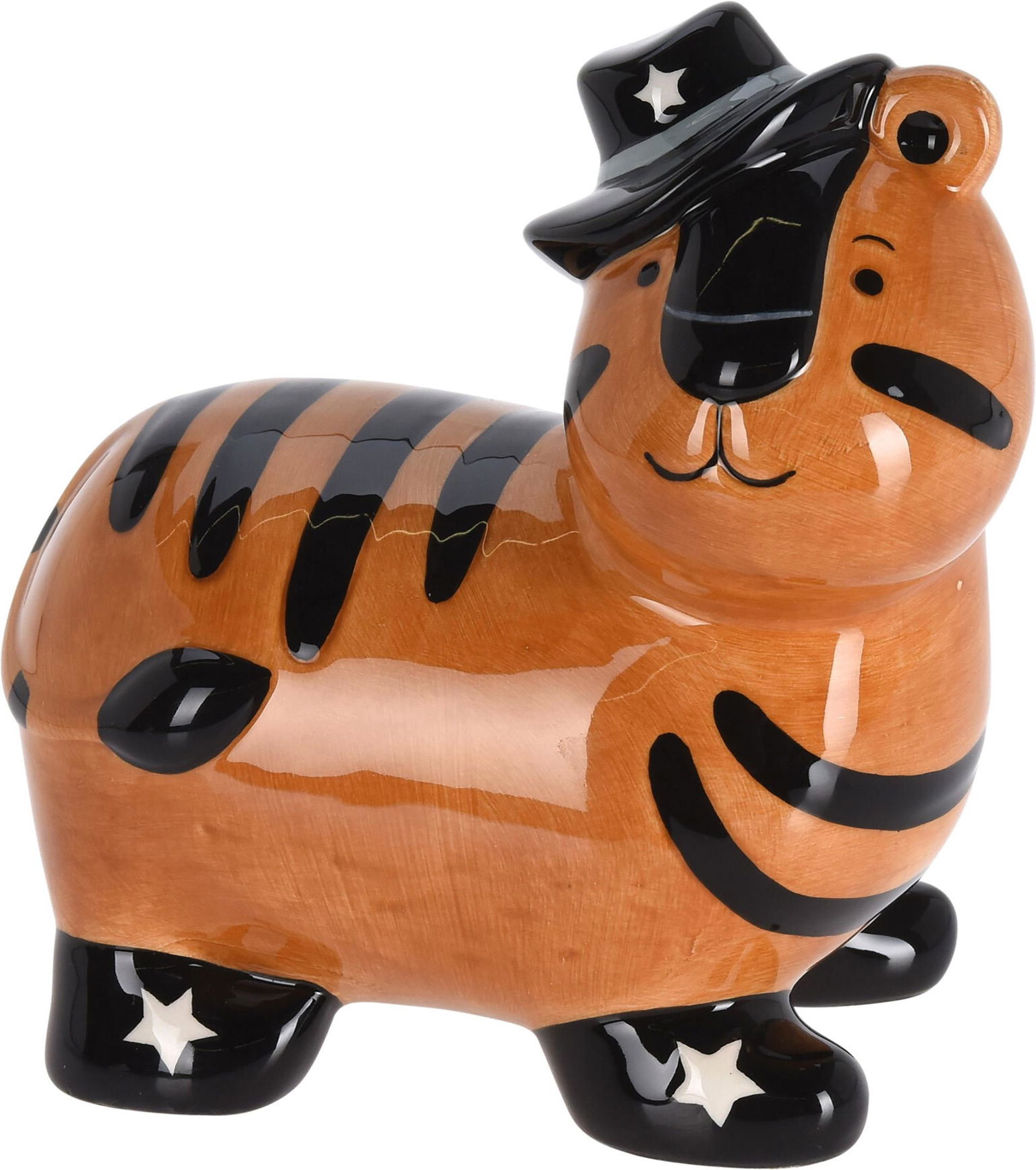 H&L Keramická pokladnička Tiger oranžová