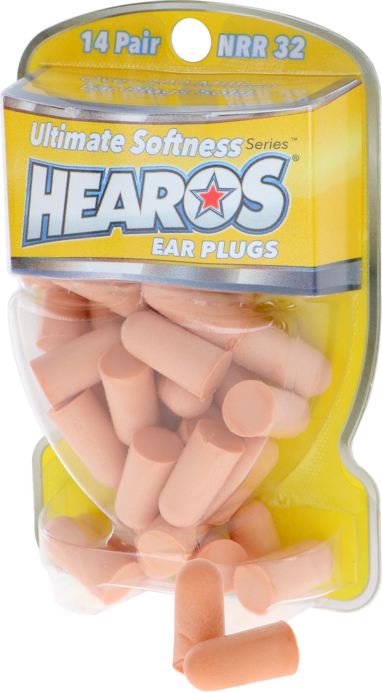 HEAROS Ultimate Softness Series Ear Plugs Beige NRR 32 dB 14 Pairs