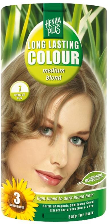 HENNAPLUS Prírodná farba na vlasy SÝTA BLOND 7, 100 ml