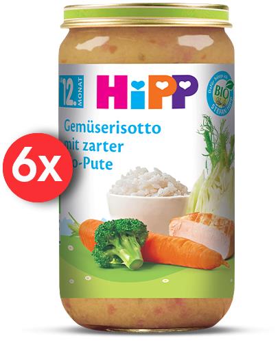 HIPP BIO Zeleninové rizoto s morčacím mäsom, 6× 250 g