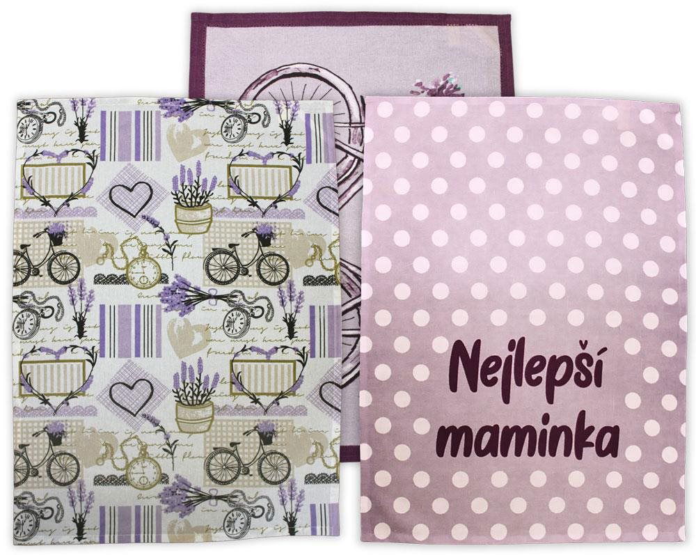 Home Elements Súprava 3 utierok 50 × 70 cm, Najlepšia mamička