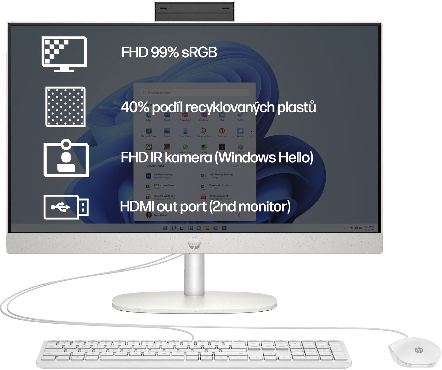 HP 24-cr0002nc White