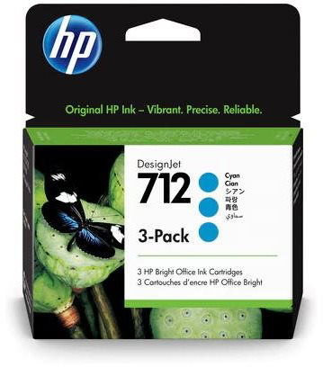 HP 3ED77A č. 712 azúrový multipack