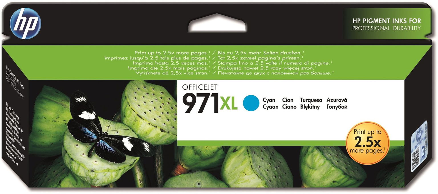 HP CN626AE č. 971XL azúrová