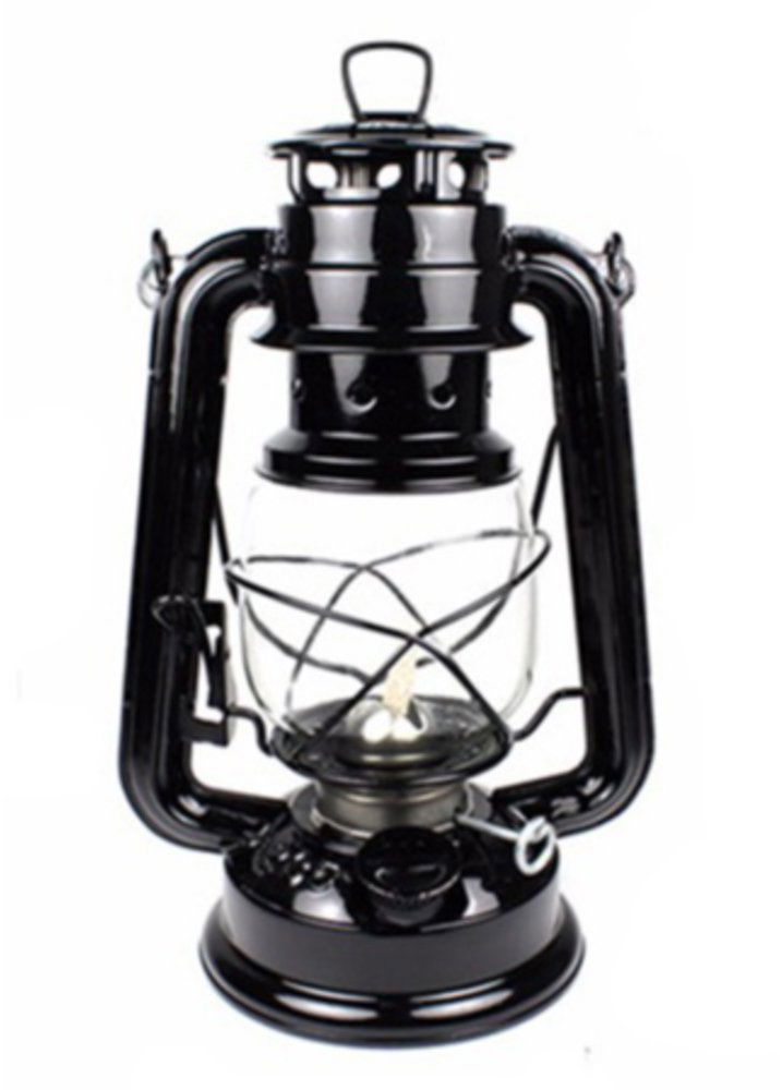 Hütermann Petrolejová lampa kovová 25 cm černá