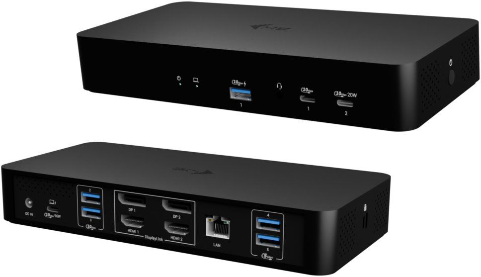 i-tec Universal Intelligent Dual Display Docking Station, PD 100W
