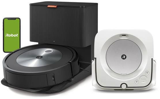 iRobot Roomba j7+ a Braava jet m6