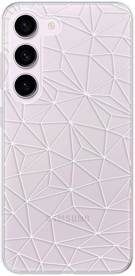 iSaprio Abstract Triangles 03 pro white na Samsung Galaxy S23 5G