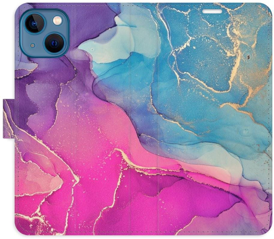 iSaprio flip puzdro Colour Marble 02 pre iPhone 13