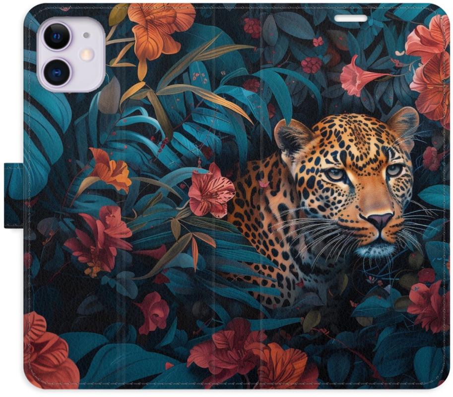 iSaprio Flip puzdro Flower Jaguar 02 pre iPhone 11