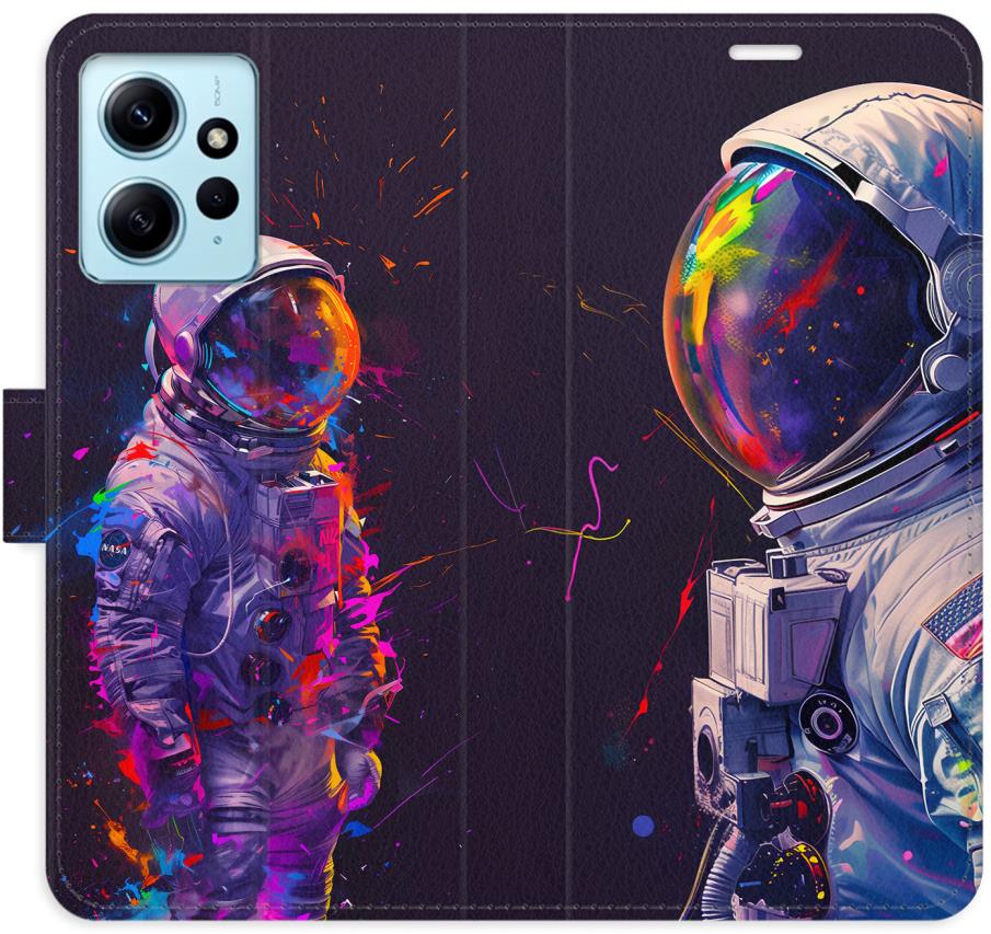iSaprio Flip puzdro Neon Astronaut 02 pre Xiaomi Redmi Note 12 5G