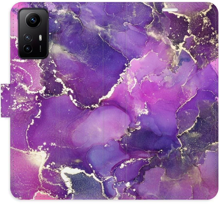 iSaprio flip puzdro Purple Marble pre Xiaomi Redmi Note 12S