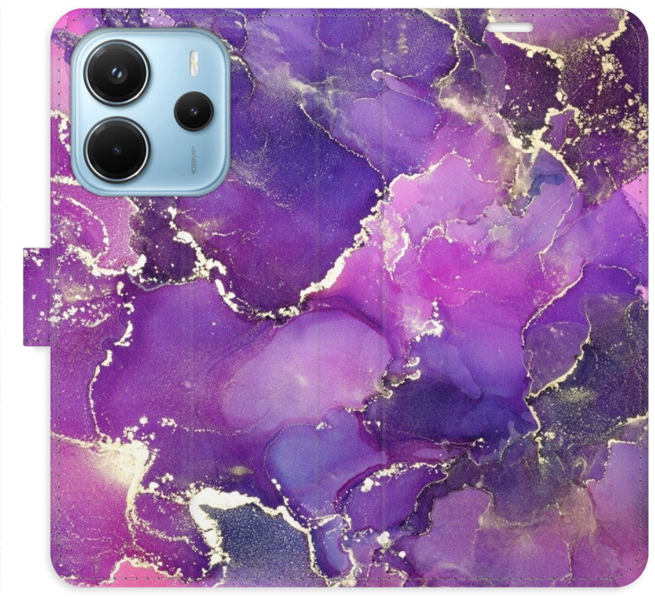 iSaprio Flip puzdro Purple Marble pre Xiaomi Redmi Note 14