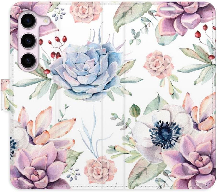 iSaprio flip puzdro Succulents Pattern na Samsung Galaxy S23 5G