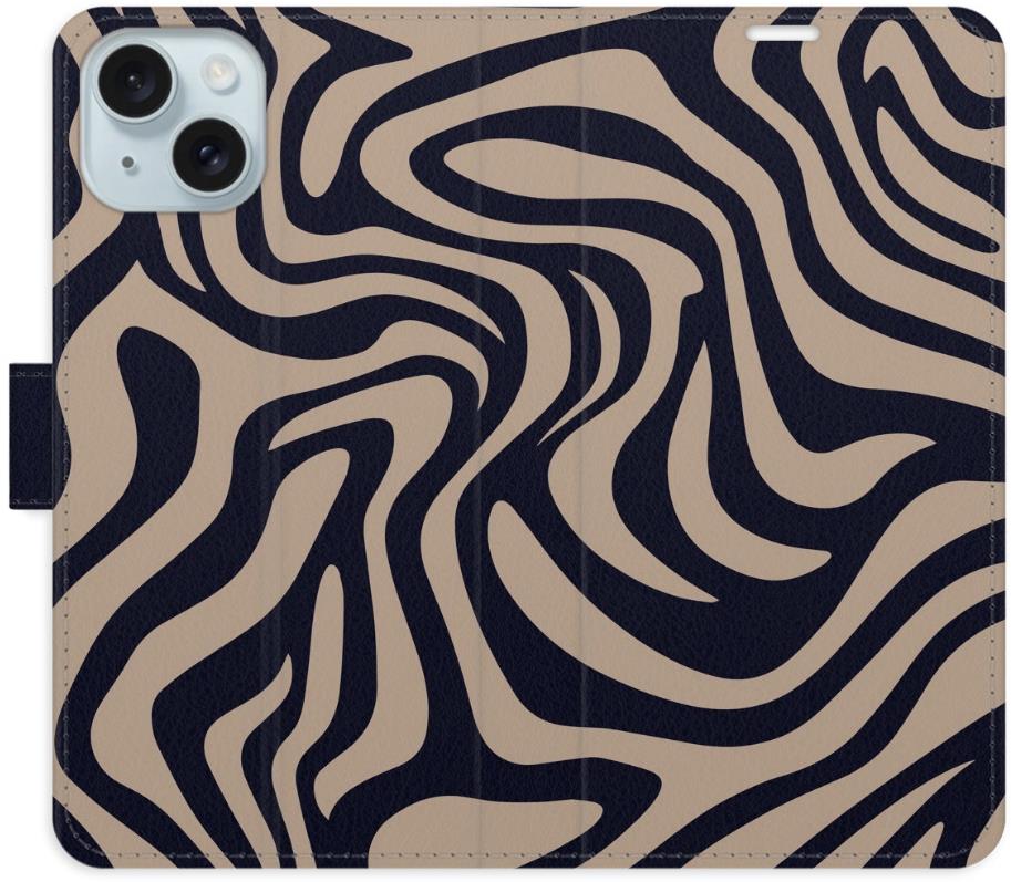 iSaprio Flip puzdro Zebra Black 02 pre iPhone 15