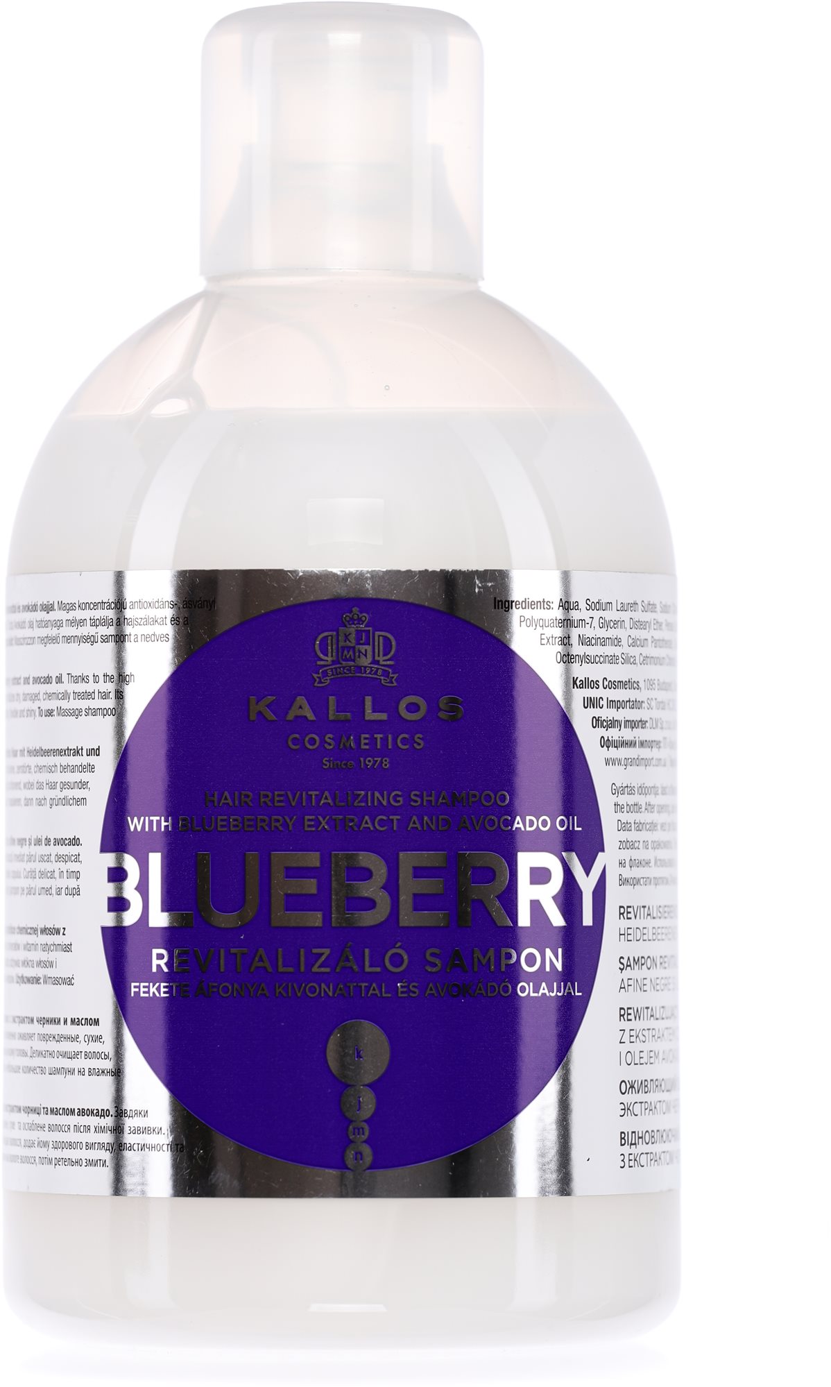 KALLOS KJMN Blueberry Shampoo 1000 ml