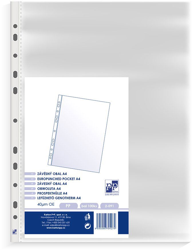 KARTON P+P A4/40 mikrónov, matné – balenie 100 ks