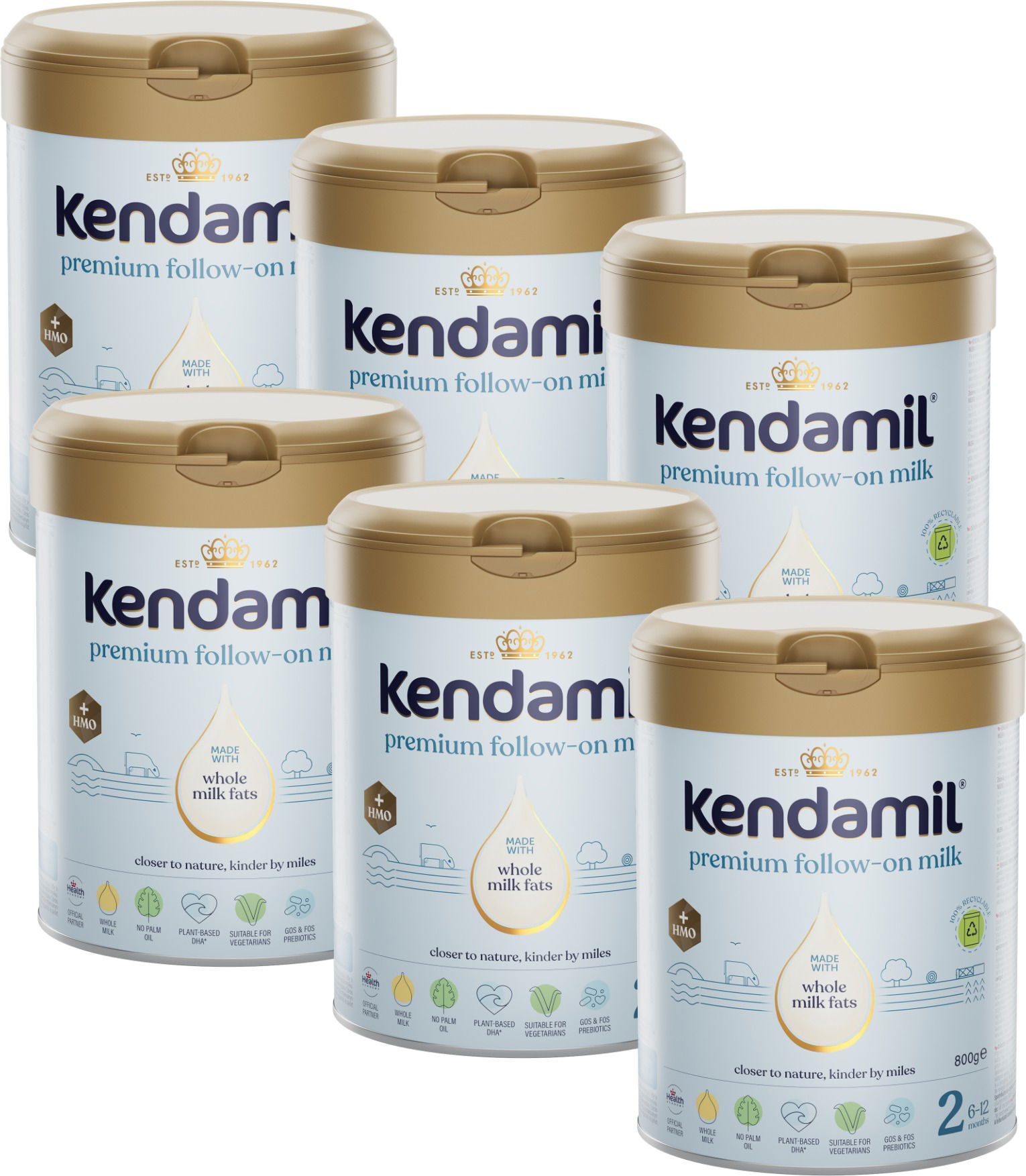 Kendamil Premium 2 HMO+ (6× 800 g)