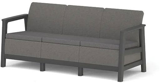 Keter Scandi Linea 3 Seaters Sofa, Mountain Grey/Grafit