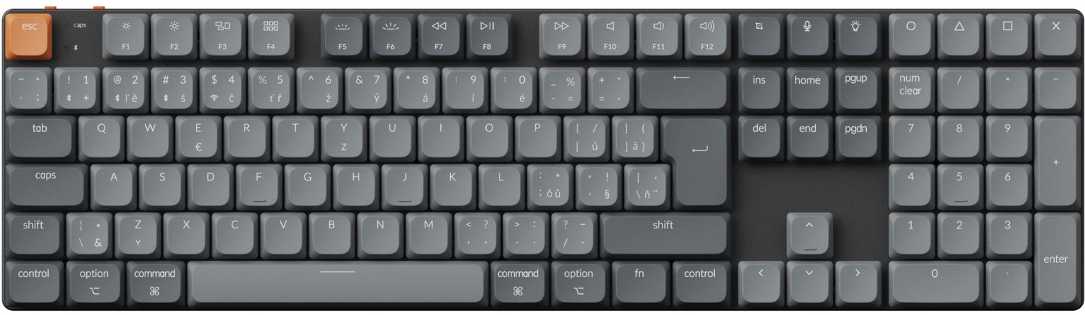 Keychron K5 Max QMK/VIA Wireless White Backlight Brown Switch – CZ/SK