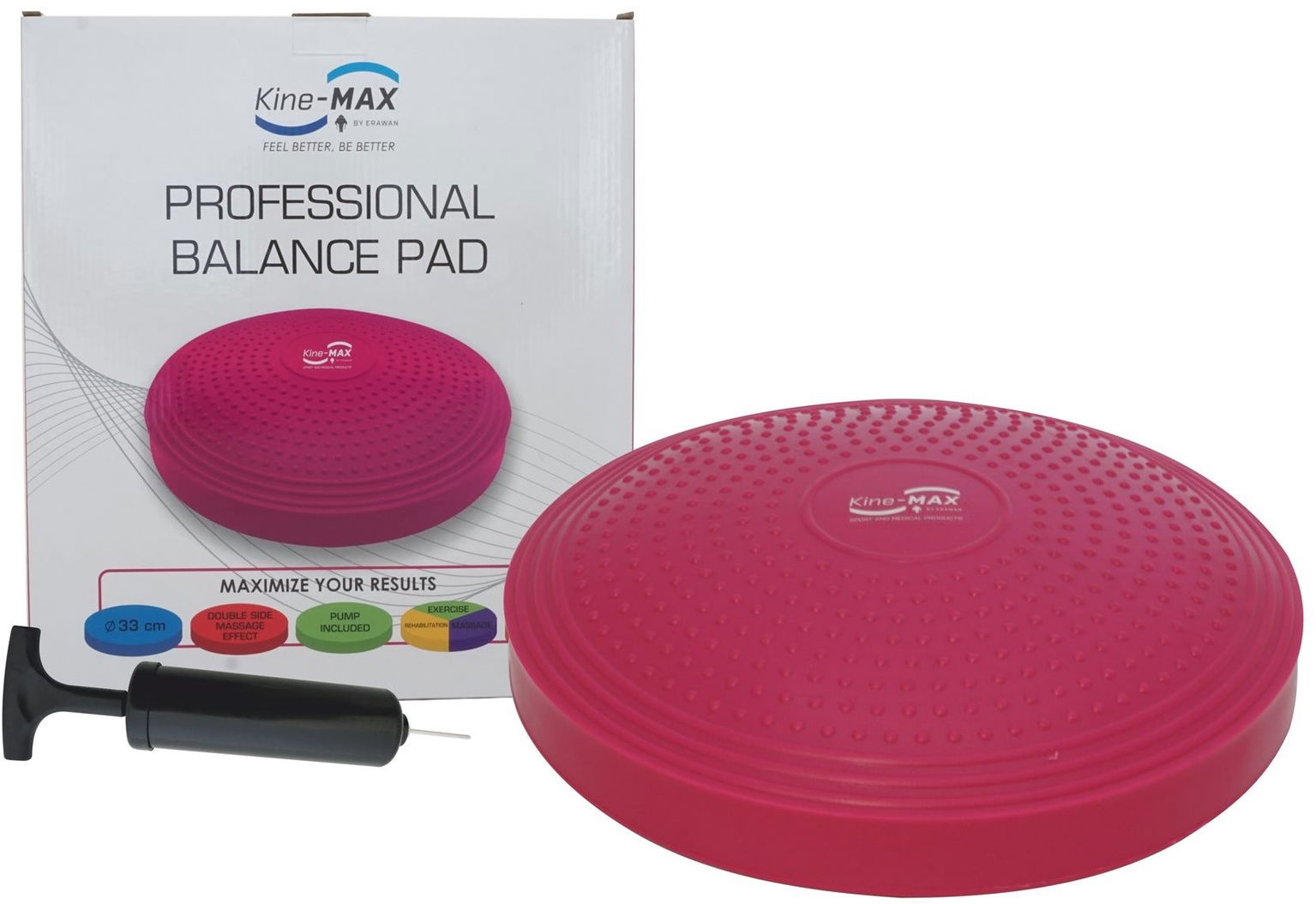 Kine-MAX Professional Balance Pad – ružová