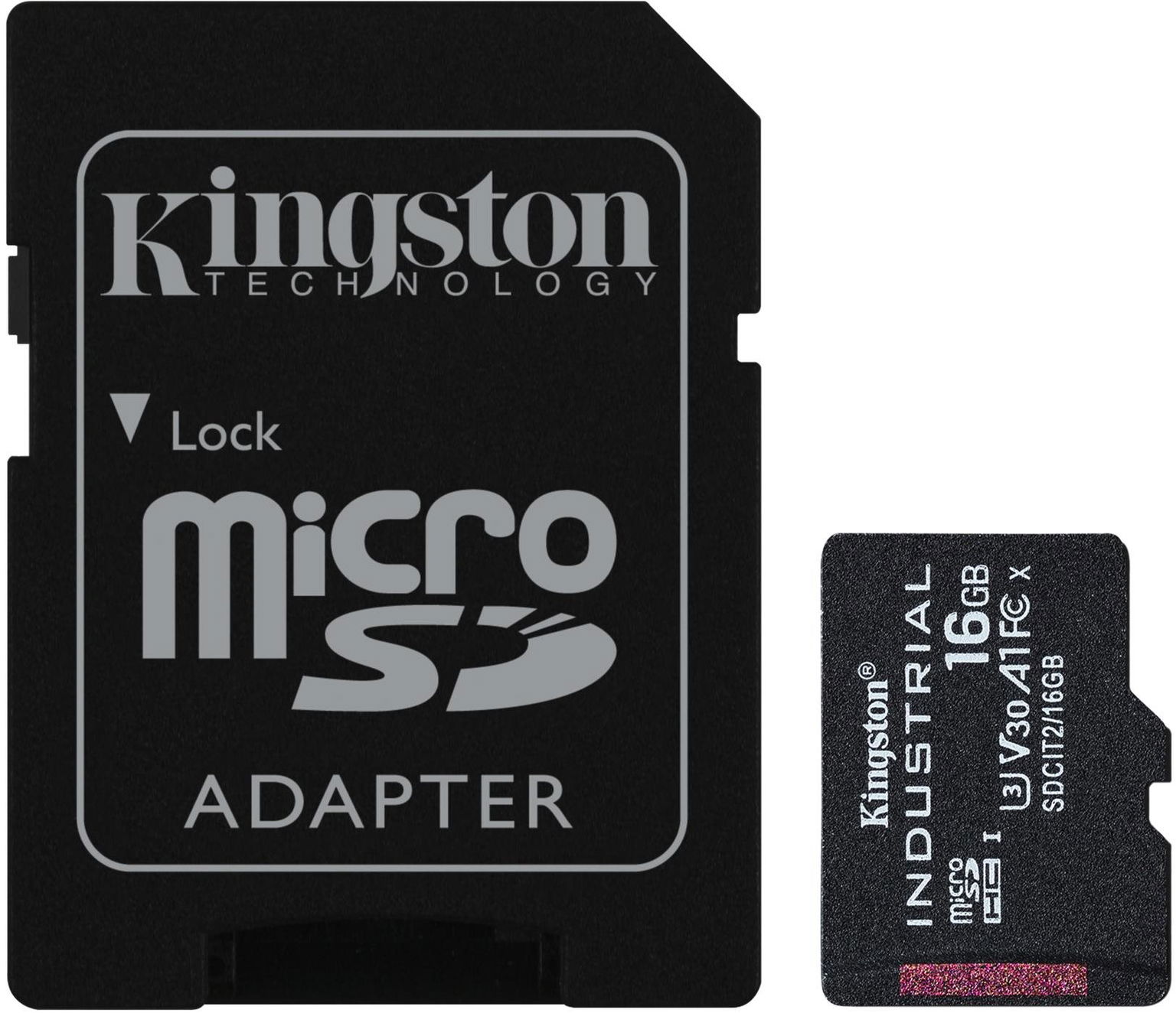 Kingston MicroSDHC 16 GB Industrial + SD adaptér