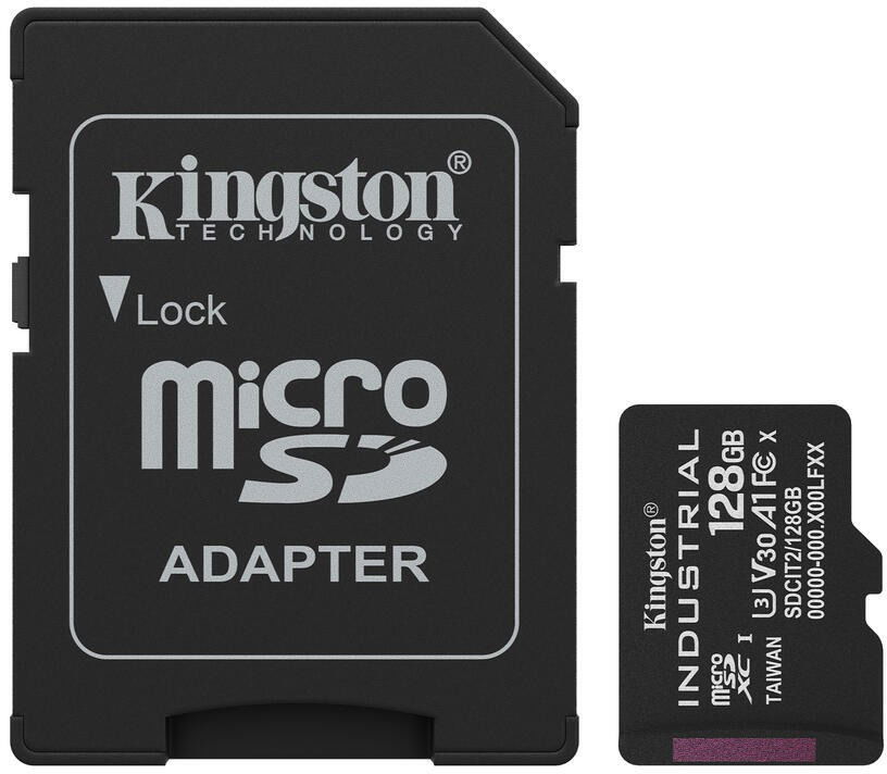 Kingston MicroSDXC 128 GB Industrial + SD adaptér