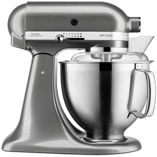 KitchenAid Artisan 5KSM185, strieborná sivá, 4,8 l