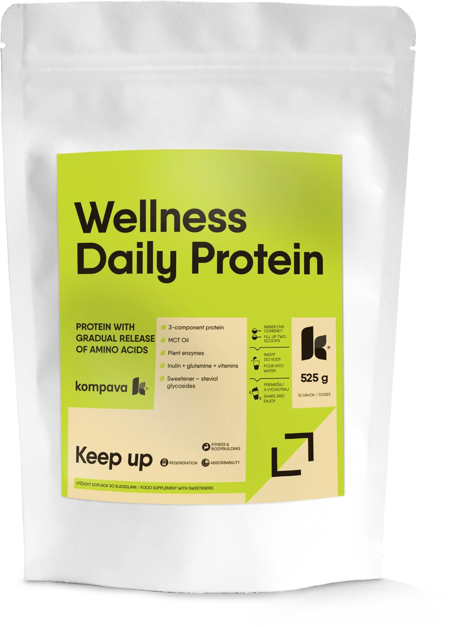 Kompava Wellness Daily Proteín 525 g, čokoláda-kokos