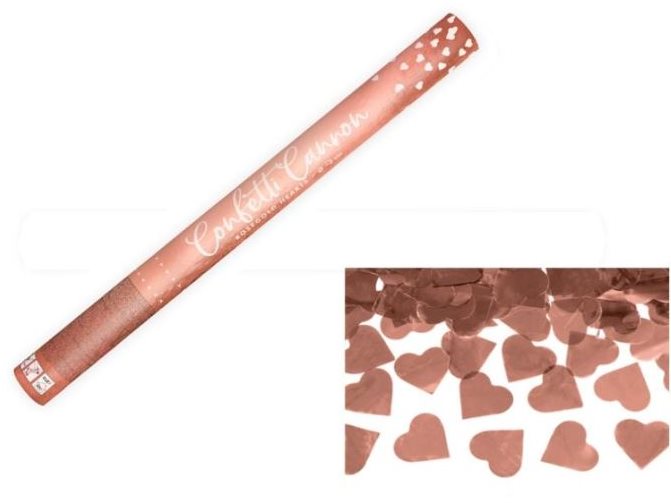 Konfety 60 cm – zlaté metalické srdce 6 ks