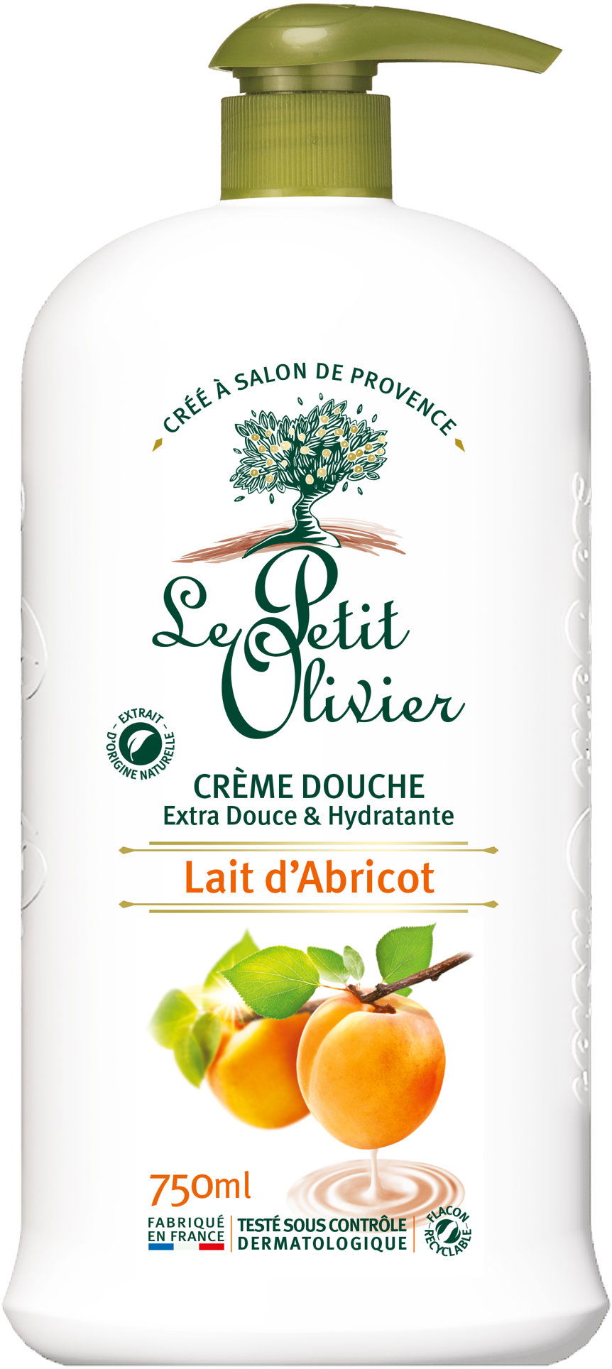 LE PETIT OLIVIER Sprchový krém Marhuľové mlieko 750 ml