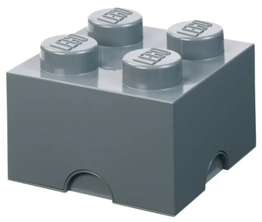 LEGO úložný box 4 – tmavo sivý