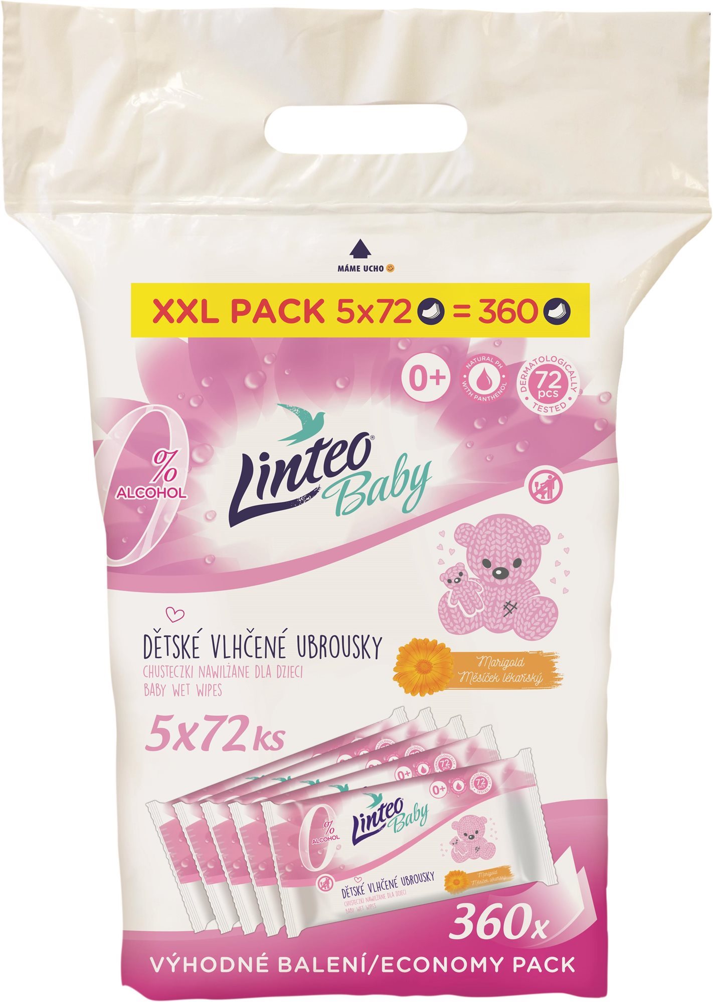 LINTEO BABY S nechtíkom lekárskym 5× 72 ks