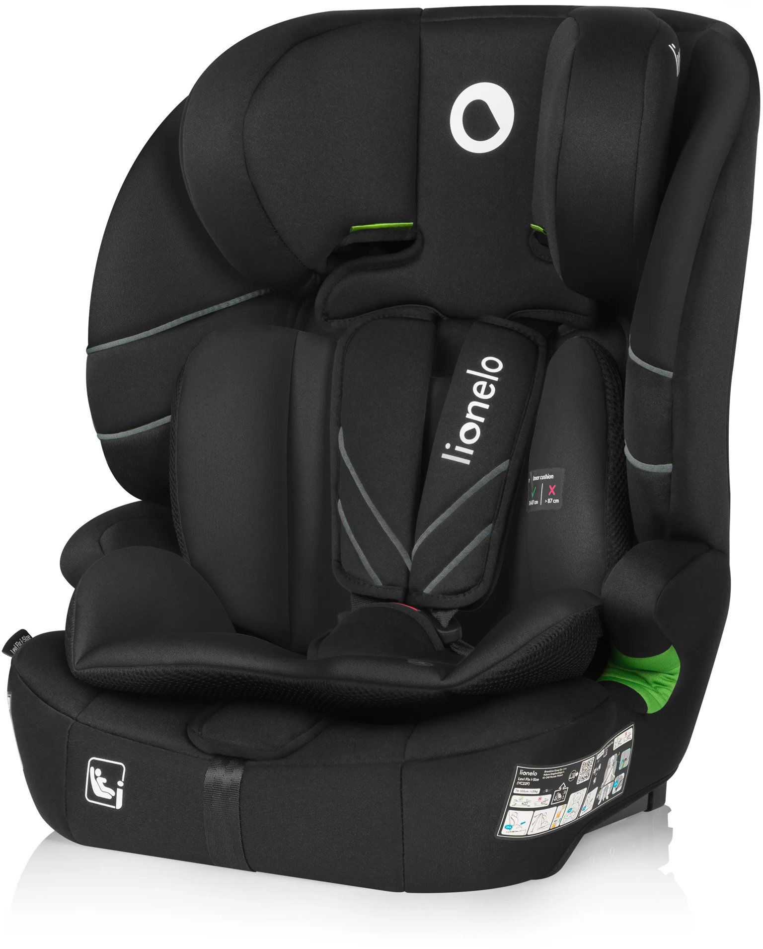 Lionelo Levi Fix i-Size Black Carbon