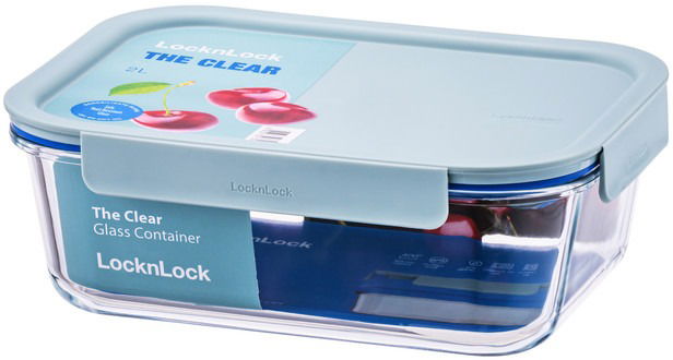 LocknLock „CLEAR“ obdĺžniková dóza 2 l mint
