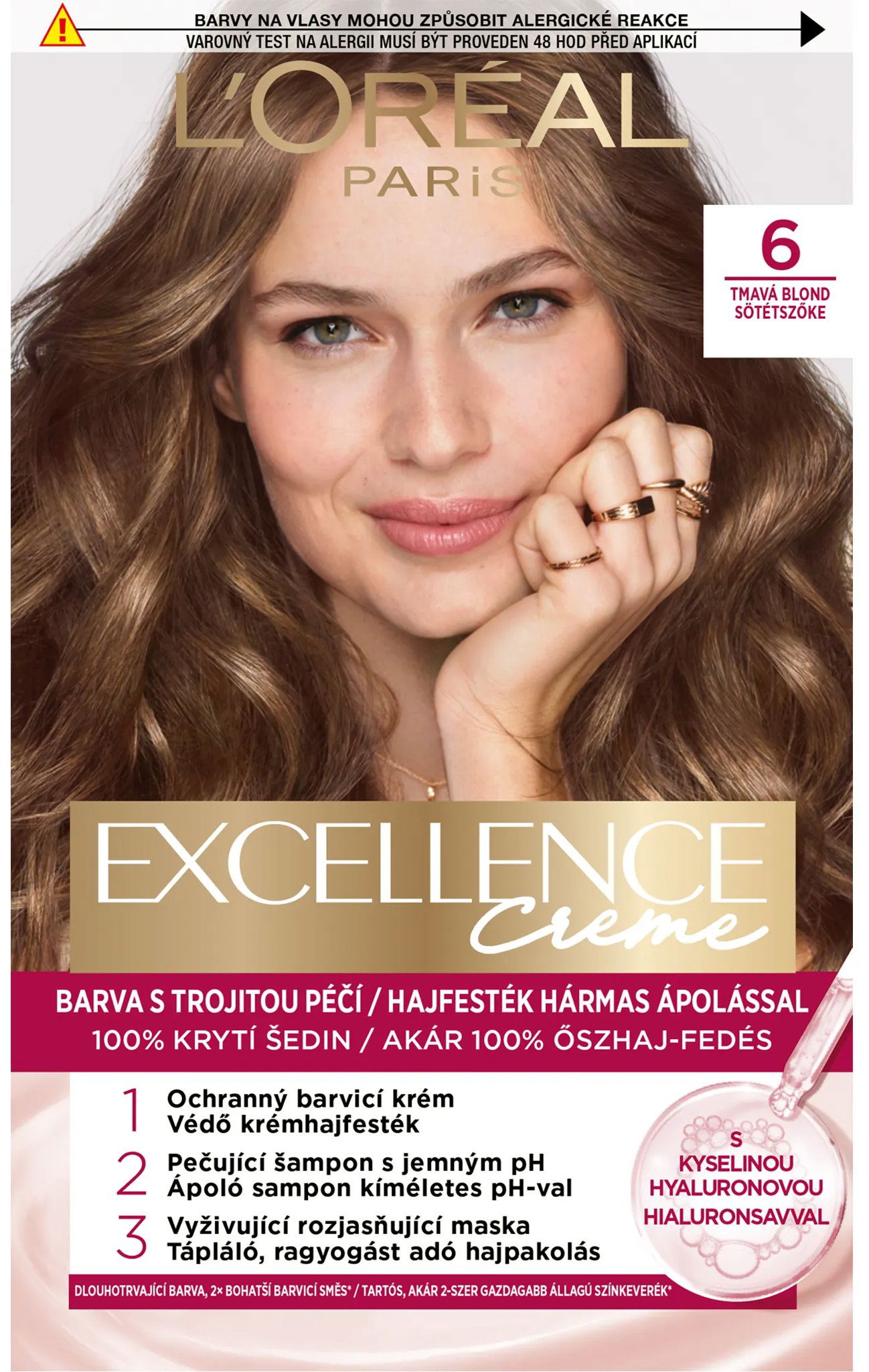 ĽORÉAL PARIS Excellence 5 Tmavá Blond, 72 ml + 48 ml + 12 ml + 60 ml