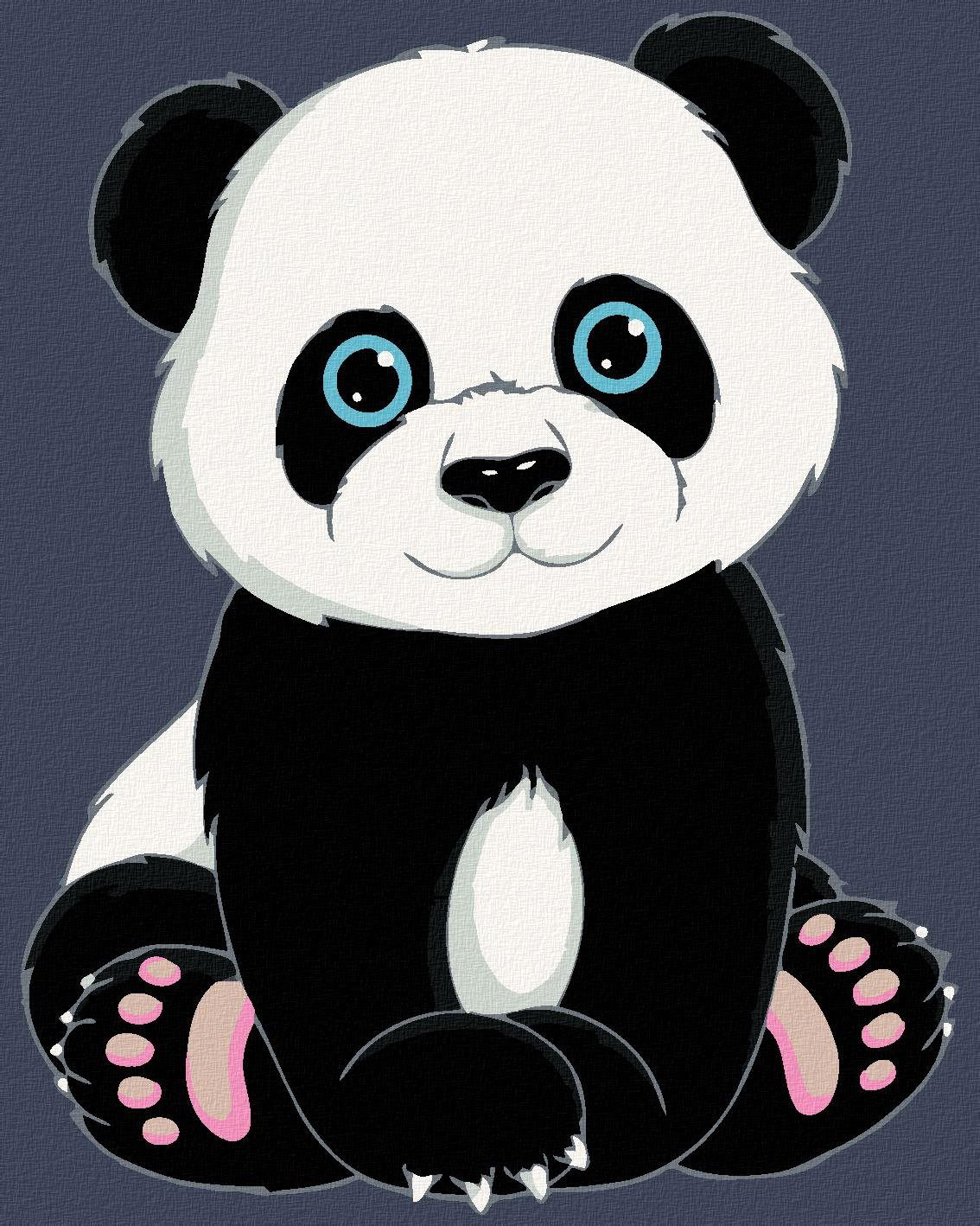 Maľovanie podľa čísel - Panda, 40 x 50 cm, napnuté plátno na ráme