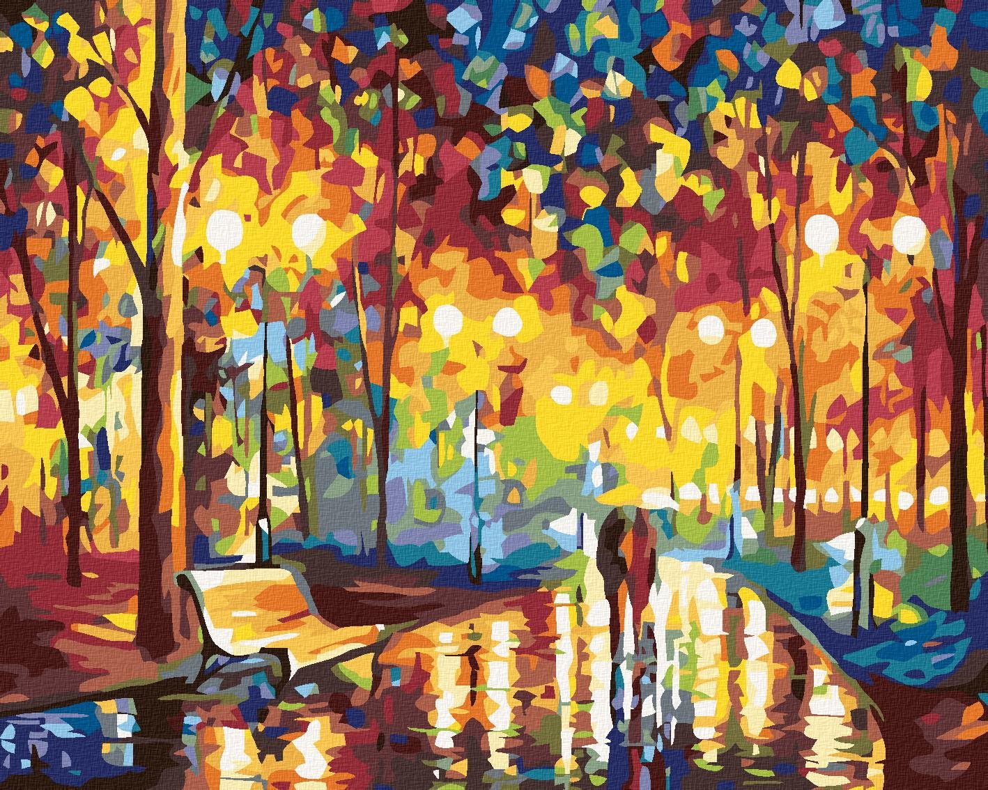 Maľovanie podľa čísel - V daždi, 50 x 40 cm, bez rámu a napnutého plátna