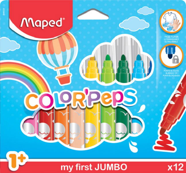 MAPED Color Peps Jumbo 12 farieb