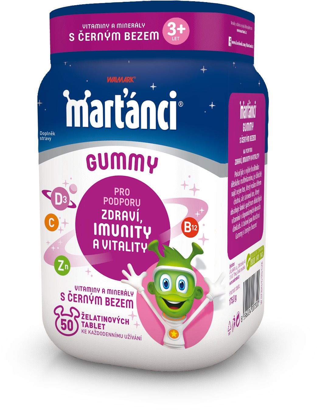 Marťankovia Gummy čierna baza 20 mg, 50 tabliet